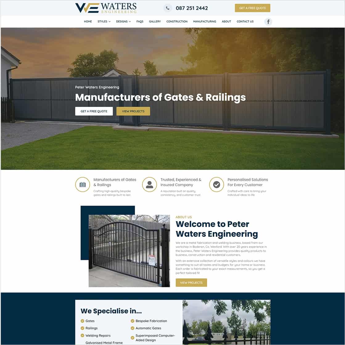 Waters Engineering Website Launch: Turning Browsers Into Quote Requests (Without Adding Complexity)